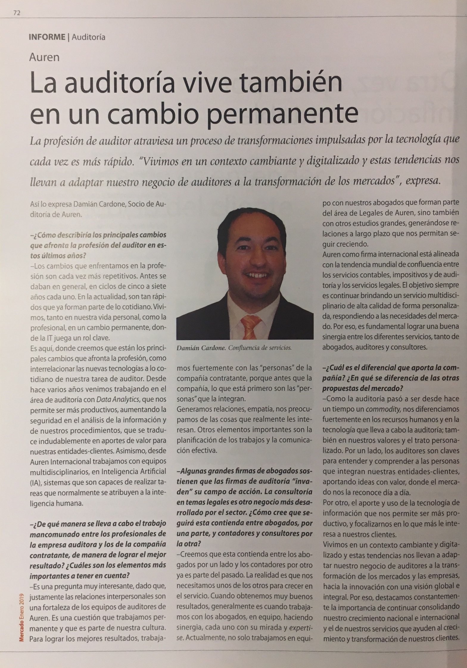 La auditoría vive también el cambio permanente