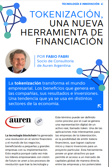 Prensa | Tokenización, una nueva herramienta de financiación (Panorama, Septiembre 2023)