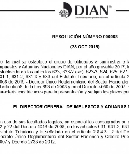 Resolución No 000068