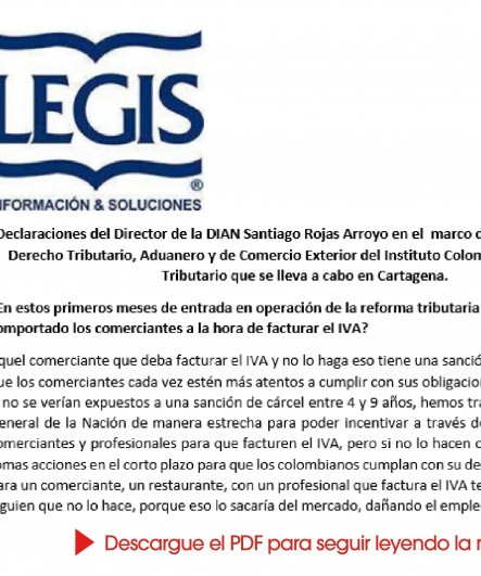 ​Declaraciones Director DIAN