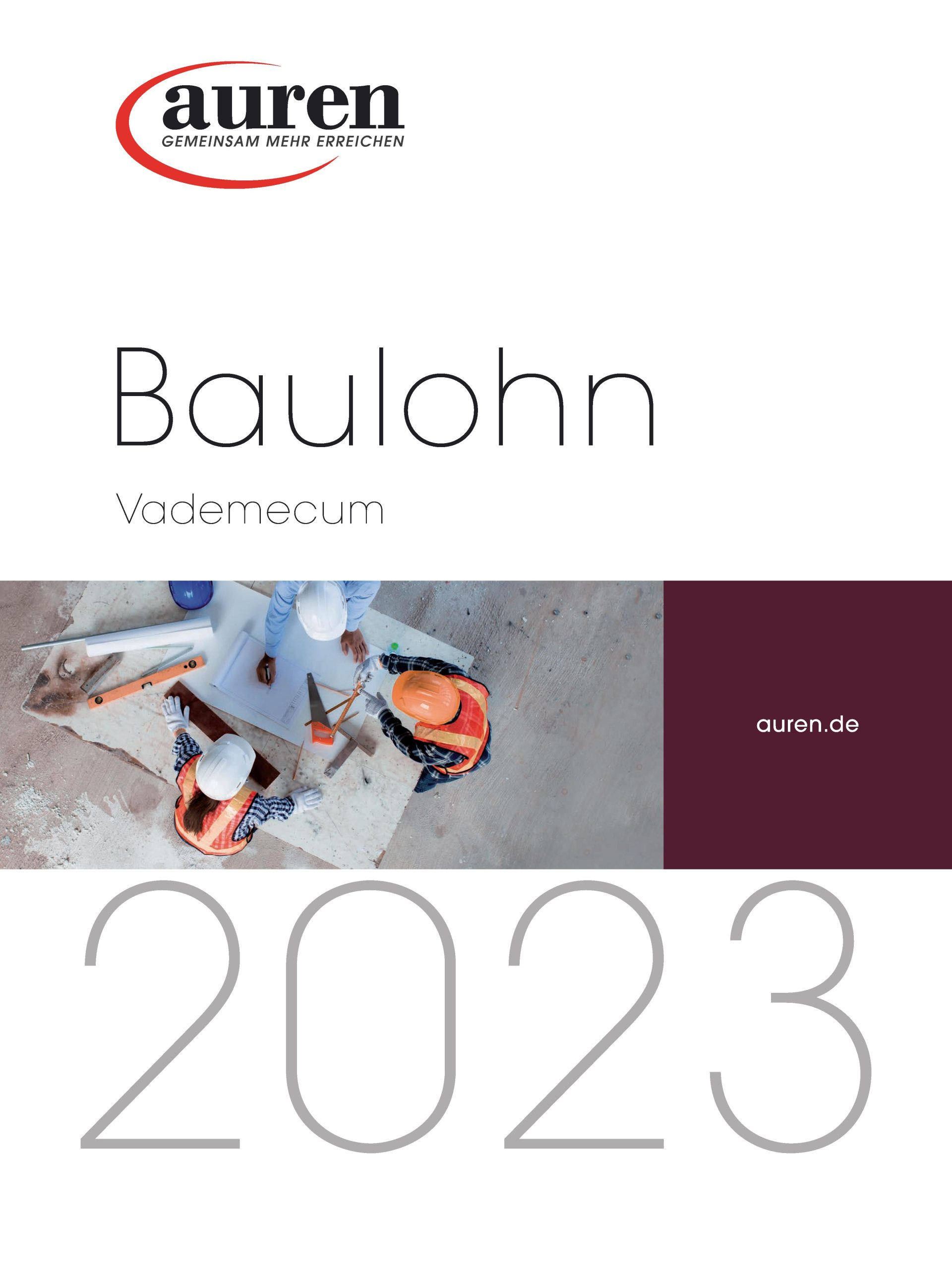 Vademecum Baulohn 2023 Titelblatt