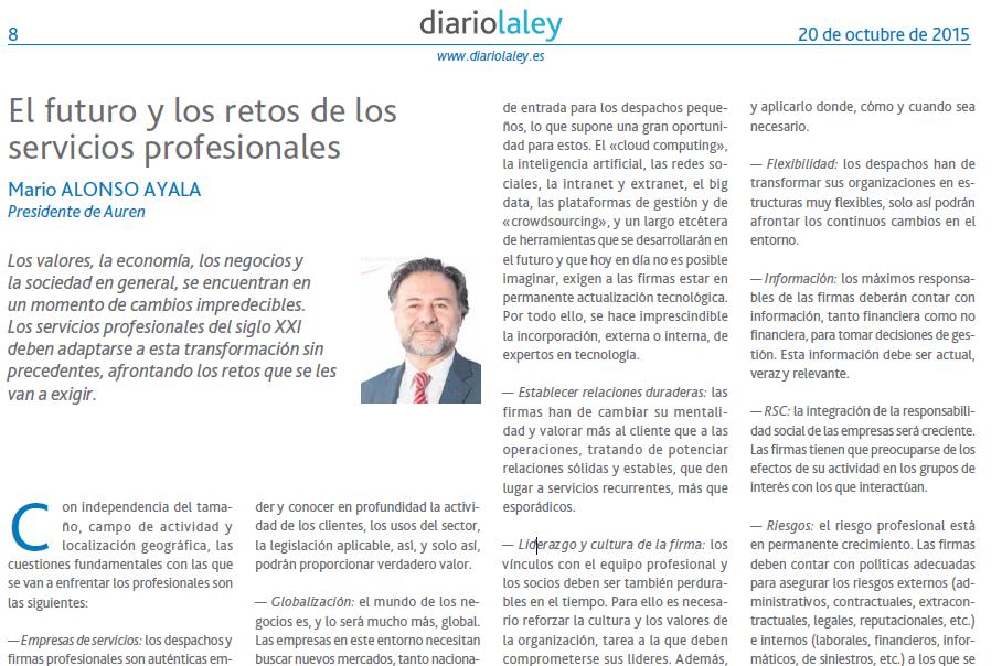 El futuro y los retos de los servicios profesionales