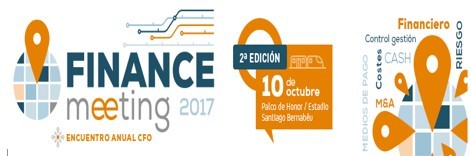 Auren presente en el Finance Meeting 2017 – Segundo congreso para los profesionales del área financiera a nivel nacional de empresas privadas y entidades públicas que tendrá lugar el 10 de octubre de 2017.