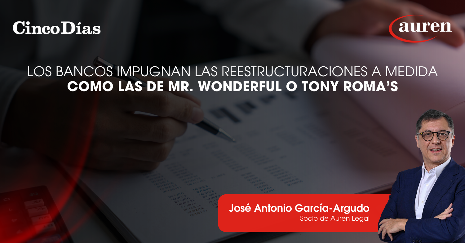 Los bancos impugnan las reestructuraciones a medida como las de Mr. Wonderful o Tony Roma’s